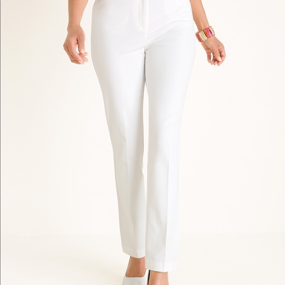Chicos Secret Stretch Straight Leg Pant Size 00R